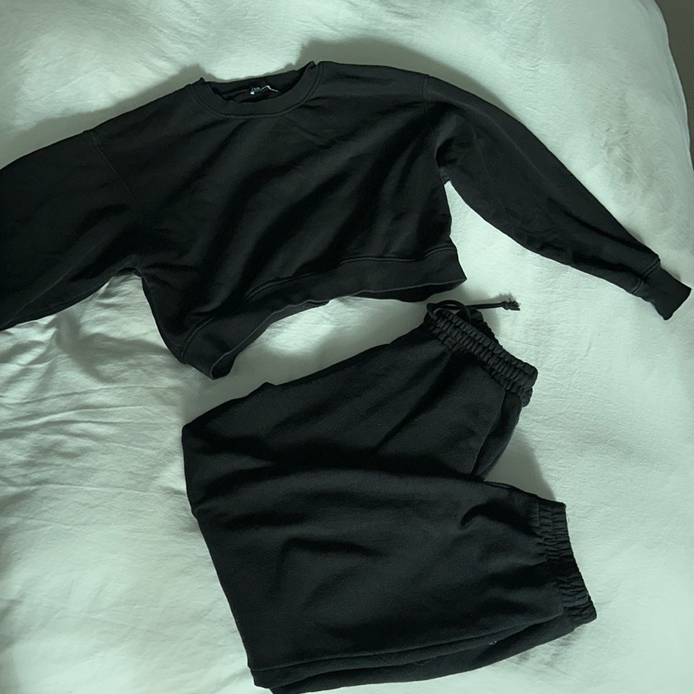 Black Zara sweatsuit